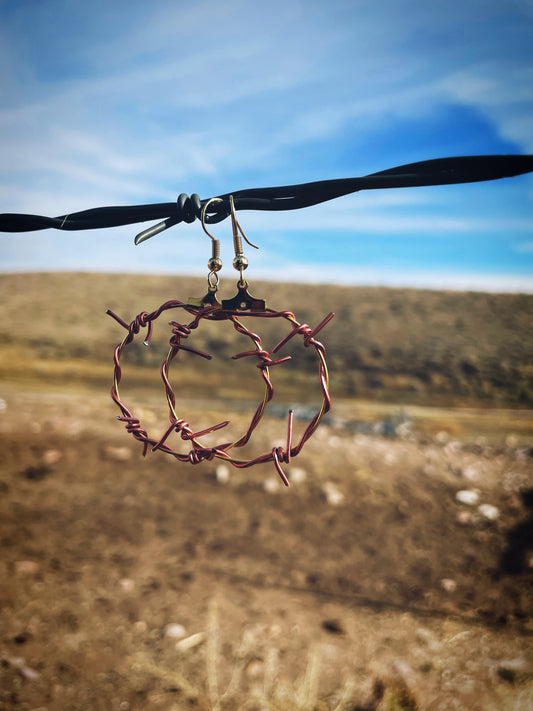 Pink and Gold barbed wire hoops